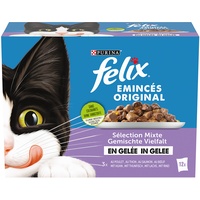 FELIX 85g Felix Pouches in Gelee Gemischte Auswahl Katzenfutter