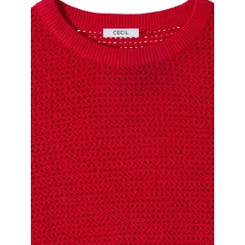 Cecil Kurzarm Pullover mit Struktur Rot L