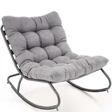 Konsimo KONSIMO® Loungesessel, Grau, Metall, 70x115x80 cm, Loungemöbel, Lounge-Sessel