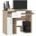 abamihome Akord Schreibtisch, Sonoma Eiche, Weiß, und 3 Fächer, 1 Schubladen, Rechteckig,Rechteckig, 90x74x50 cm, Arbeitszimmer, Schreibtische, Computertische