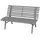 furnicato Gartenbank 123 x 67 x 79 cm Grau