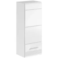 Newroom Hängeschrank Weiß Hochglanz Badschrank Modern - 30x77x23 cm