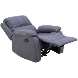 Femo Fernsehsessel FM-3231, Graublau - Mikrofaser - mit Relaxfunktion