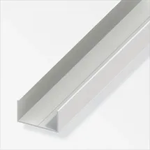 Alfer Rechteck-U-Profil 23,5 x 43,5 x 1000 mm weiß Kunststoff Profile u Schiene - Alfer
