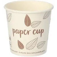 Papstar Papp-Trinkbecher "pure" 0,1 l, beige/lila aus Pappe, ohne