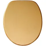 Sanilo WC-Sitz Glitzer Gold, Hochwertiger und Stabiler Toilettendeckel aus Holz