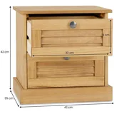 Idimex Nachtschrank Veneta 42 x 42 x 35 cm Braun
