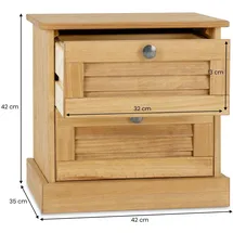 Idimex Nachtschrank Veneta 42 x 42 x 35 cm Braun