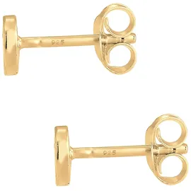 Elli Ohrstecker Kreis Gehämmert Organic gold 925 Sterling Silber onesize