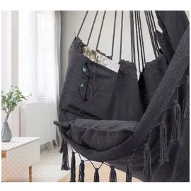 QLS Hängesessel Boho-Stil grau