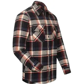 CRAFTLAND Flanellhemd Schwarz / Marine / Beige / Rot XL