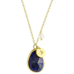 Jamelli Anhänger mit Kette 925/- Sterling Silber Lapislazuli blau 4,77ct. 42+3cm Damen 