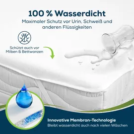 Sensalou Matratzenschoner wasserdicht 140 x 200 cm weiß