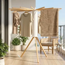 Songmics Wäscheständer 16 m Beige