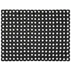 Fußmatte ANDIAMO "Gummi Ringmatte" Gr. 16, schwarz, B:60cm H:15mm L:80cm, Gummi, Teppiche, Schmutzfangmatte, In- und Outdoor geeignet, besonders robust