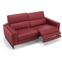 Sofanella 2-Sitzer Sofanella 2-Sitzer MARA Ledercouch Relaxsofa Sofa in Rot rot