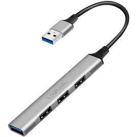 Logilink UA0391 USB 3.0-Hub Aluminium-Grau