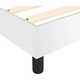 vidaXL Boxspringbett mit Matratze Weiß 80x200 cm Kunstleder