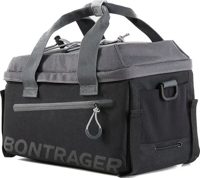 Bontrager Commuter Gepäckträgertasche mit Riemen Schwarz Modell 2023