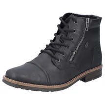 Rieker Winterstiefelette RIEKER, Herren, Gr. 44, schwarz, Lederimitat, Schuhe Winterstiefelette, Schnürboots, Winterboots in schmaler Form, Topseller