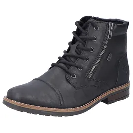 Rieker Winterstiefelette RIEKER, Herren, Gr. 44, schwarz, Lederimitat, Schuhe Winterstiefelette, Schnürboots, Winterboots in schmaler Form, Topseller