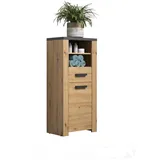 trendteam Follow Badezimmerschrank 53 x 118 x 35 cm Braun