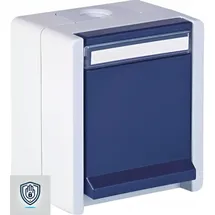 Opus Schuko-Steckdose 1-fach Aufputz hellgrau/stahlblau 1 St.