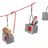 Spetebo Adventskalender TASCHEN aus Filz - Länge ca. 5m