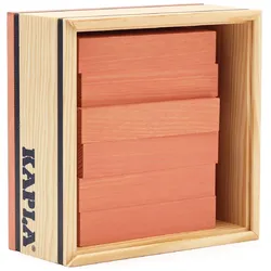 KAPLA - Holzbausteine Quadrate rosa, 40er Box