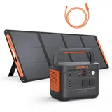 Jackery Stromerzeuger 1000 v2 tragbare Powerstation mit 200W Solargenerator 1070Wh, 3 in kW, mit Kfz-Ladekabel, 1 Std. Schnellladung LiFePO4 für Camping, Notfall