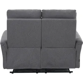 Home Affaire 2-Sitzer HOME AFFAIRE "FINNARA,2-Sitzer,elelektrische Relaxfunktion in 2 Sitzen, USB A/C", anthrazit, B:128cm H:103cm T:88cm, 100% POLYESTER, Sofas, Liegefunktion 105-135, Federkern