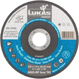 Lukas-Erzett T41 125x1,0x22,23 A60S-BF AT002672V9802 Trennscheiben-Set 125mm 50St.