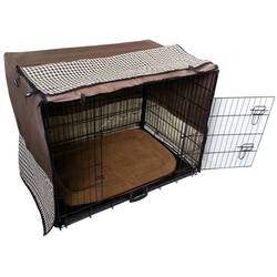 MYPETS Tiertransportbox »KOMPLETTSET Faltbare Hundegitterbox SAFE Hundetransportbox Hundekäfig Käfig Gitterbox Hundebox« weiß 61 cm x 51 cm x 46 cm