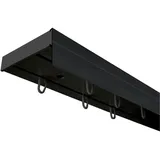 SN DECO GROUP Vorhangschiene SH mit Blende« 2 läufig-läufig Fixmaß, schwarz