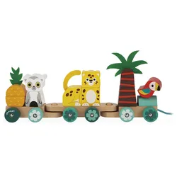 Janod - Tropik - Nachziehspielzeug"Tropische Eisenbahn"