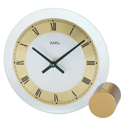 Tischuhr modern Glasuhr Quarzwerk - AMS Modell: 168