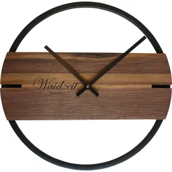 Waidzeit 33-WNW-04 Novum Wanduhr modern, aus echtem, heimischen Eichen-Volholz gefertigt