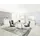 hom'in Vitrine CAMRON 110 x 43 x 209 cm Grau/Weiß