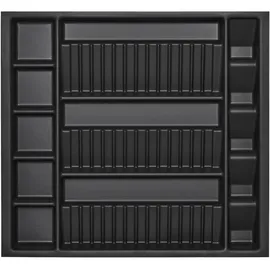 SOTech ORGA-BOX I Multi-Gewürzdoseneinsatz 513 x 473 x 28 mm Lavagrau Perlstruktur Multi-gewürzglaseinsatz Für Tandembox Antaro / Intivo, Modernbox 60er Schrank Schubladeneinsatz