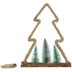 LED Deko Jute-Weihnachtsbaum Tannenbaum Weihnachtsdeko Dekobaum Christbaum Timer