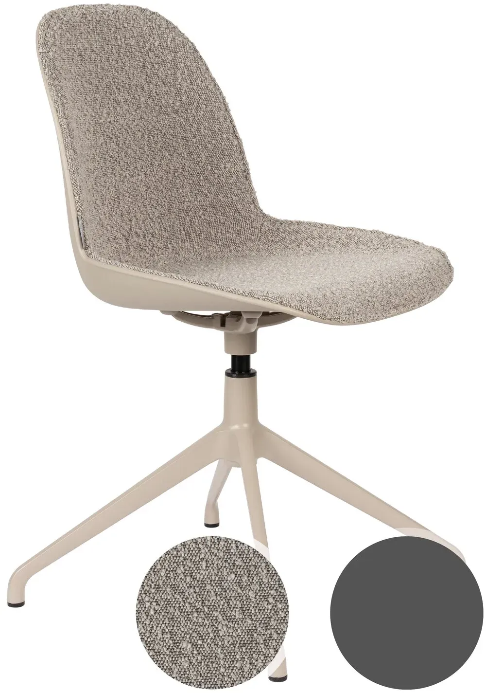 Zuiver »Albert Kuip« Designer-Drehstuhl taupe