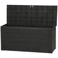 Spetebo Garten KIssenbox für Auflagen in Holz Optik -