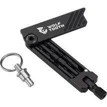Wolf Tooth Wolf Tooth, Multi-Tool, 6-Bit Hex Wrench Multitool mit Schlüsselanhänger black/black 11 Funktionen)