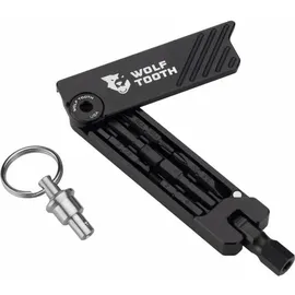 Wolf Tooth Wolf Tooth, Multi-Tool, 6-Bit Hex Wrench Multitool mit Schlüsselanhänger black/black 11 Funktionen)