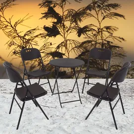 Baumarktplus Bistrotisch Ø 60 x 75 cm Grau/Schwarz