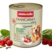 Animonda GranCarno Adult Superfoods Huhn + Spinat, Himbeeren, Kürbiskerne 6 x 800 g