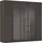 Rauch Drehtürenschrank SKAT SHINE 251 x 223 x 63 cm Grau
