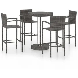 vidaXL Gartenbar-Set 5-tlg. Grau
