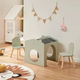 [en.casa] Kinderschreibtisch Romso Kiefer / Mintgrün