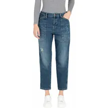 MAC Jeans Iowa in Mittelblau mit Destroyed-Effekten-D36